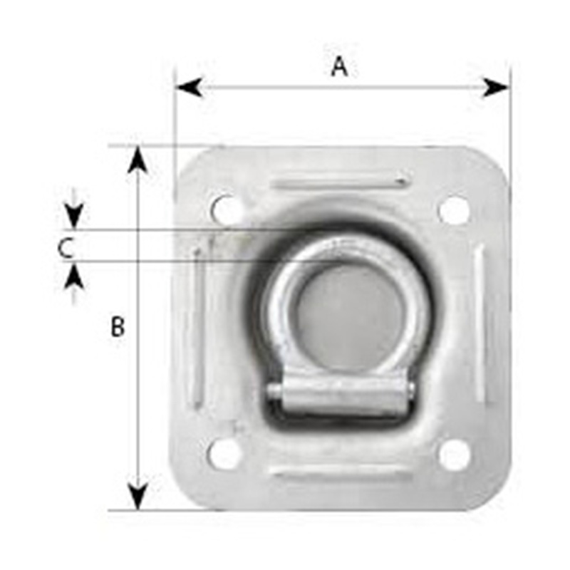 Heavy Duty Recessed Mount D Ring