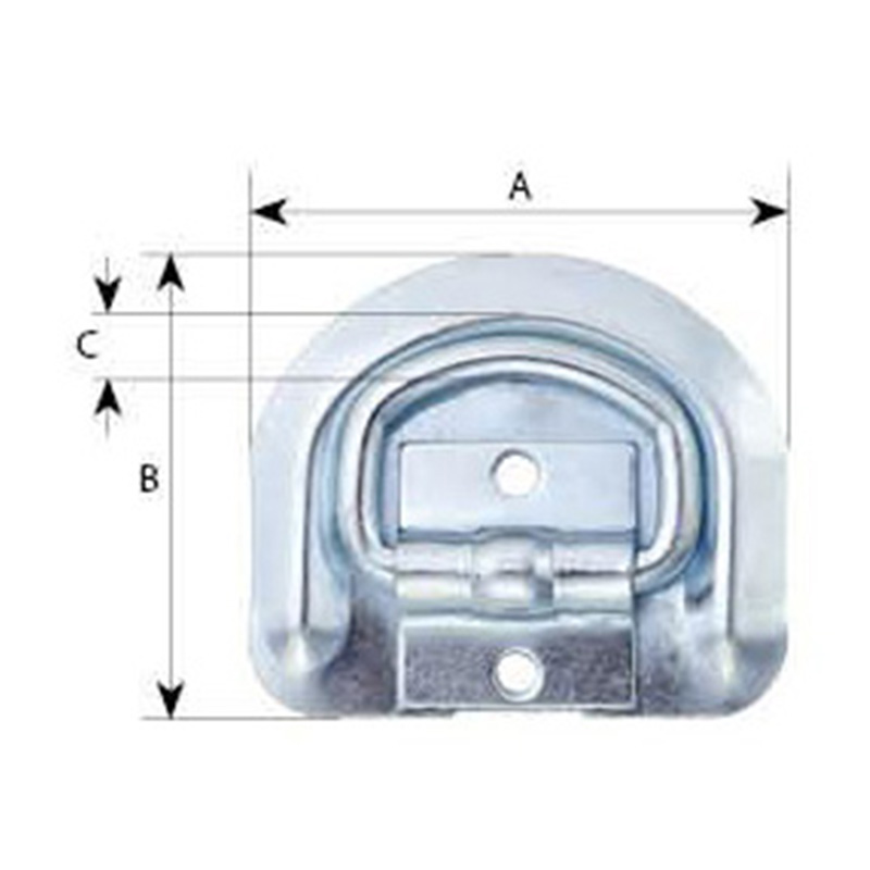 Heavy Duty Recessed Mount D Ring