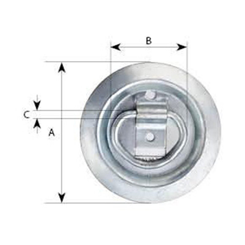 Heavy Duty Recessed Mount D Ring