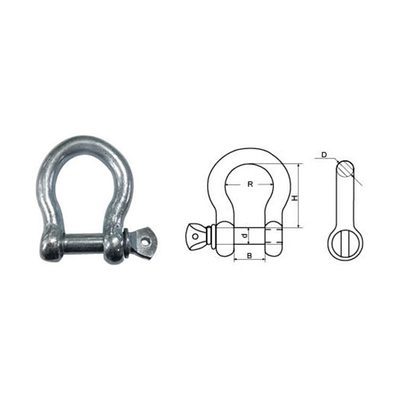 Commercial Galv. Bow/Dee Shackle