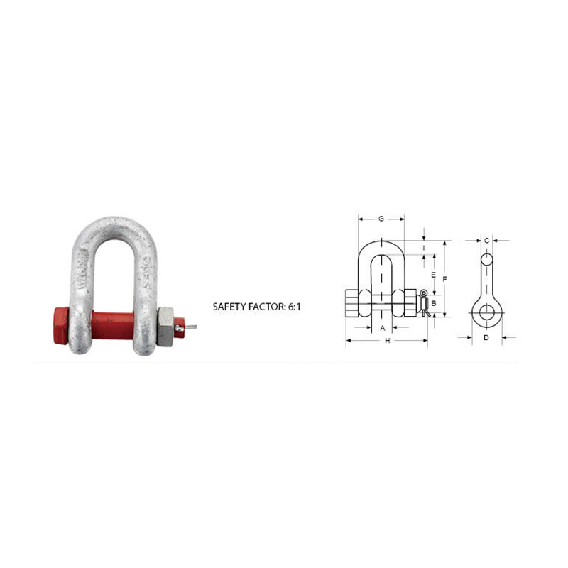 US Type High Tensile Forged Shackle G2130