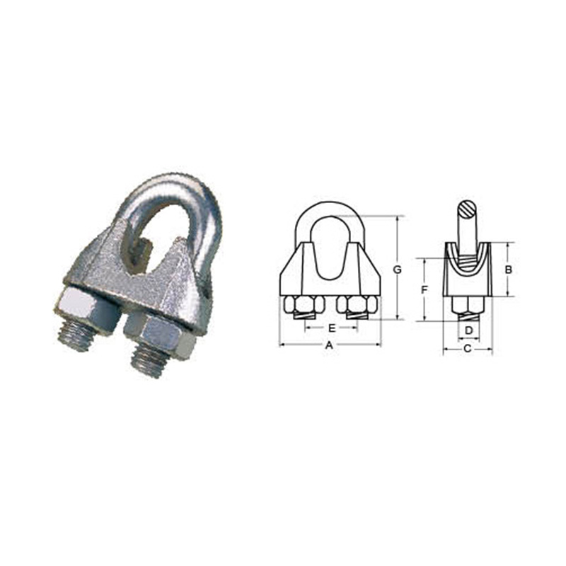 Galv. Malleable Wire Rope Clip DIN741